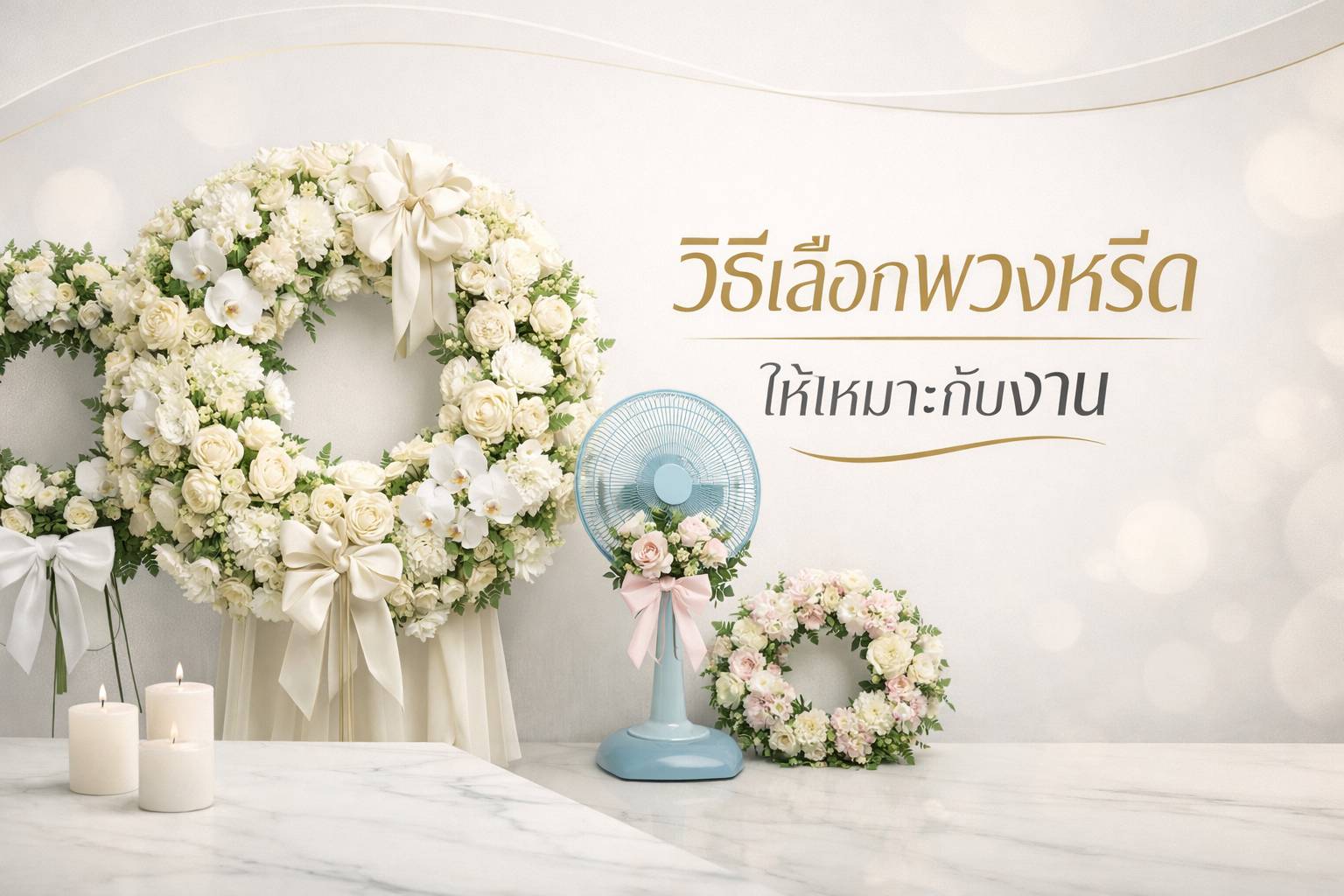 วิธีเลือกพวงหรีดให้เหมาะกับงาน